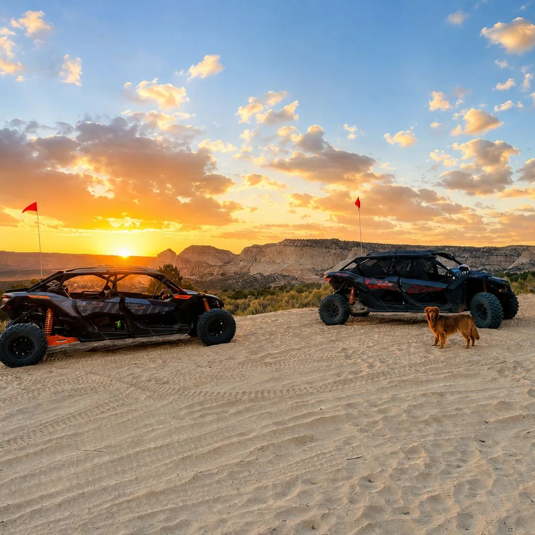 Can-Am Maverick convoy ripping through a Kanab desert trail